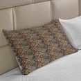 thumbnail image 2 of Moroccan Knitted Quilt Pillowcover, Mexican Ornaments with Abstract Old Fashioned Mandala Checkered, Standard King Size Pillow Cover for Bedroom, 36" x 20", Multicolor, by Ambesonne, 2 of 2
