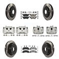 thumbnail image 1 of Transit Auto Front Rear Disc Brake Coated Caliper Drilled Slotted Rotors and Semi-Metallic Pads Kit (10Pc) for Car 2012-2014 Ford F-150 with 7 Lug Wheels KCD-100685N, 1 of 11