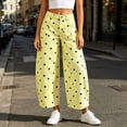 thumbnail image 5 of Cloaraye Denim Pants for Women High Waisted Wide Leg Barrel Jeans with Pockets Fashion Dots Printed Palazzo Pants, 5 of 9