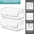 thumbnail image 3 of Sorbus Small Clear Stackable Wide Storage Bins, Open Front Acrylic Pantry Organizer, 2-Pack, 3 of 11