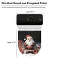thumbnail image 5 of HELLHERO Father Christmas Elastic Edge Toilet Cover Set Fits All Toilet Shapes Universal Toilet Lid Covers Bathroom Supplies Easy to Clean 17x21 Inches, 5 of 5