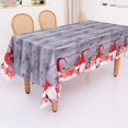 thumbnail image 6 of Christmas Tablecloth Rectangle - 59x70 inch Plaid Table Cloth with Snowflake Washable Wrinkle Resistant Holiday Tablecloths for Christmas Family Gathering, Dining Room Table Decoration, 6 of 8