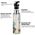 thumbnail image 3 of Insulated Stainless Steel Sports Water Bottle With Straw and Handle,Minimalist Nordic Style Ideal for Outdoor Use 600 ml Rabbit, 3 of 7