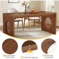 thumbnail image 4 of Tribesigns 63" Rectangular Dining Table for 4-6 People, Wooden Kitchen Table with Large Thickened Tabletop, Industrial Dinner Table for Dining Room, Kitchen and Living Room, Brown, 4 of 4