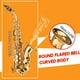 thumbnail image 3 of Saxofón Saxofón soprano en Sib Laca dorada Saxo de latón con estuche para instrumentos Boquilla Correa para el cuello Paño de limpieza Cepillo para músicos principiantes Tomshoo Saxofón, 3 of 6