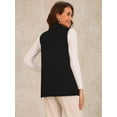 thumbnail image 4 of DARING DIVA Women's Shawl Collar Open Front Work Office Suit Vest Jacket M Black, 4 of 6