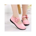thumbnail image 5 of Fangasis Girl Dress Shoes Cute Mary Jane Flat Ankle Strap Flats Party Anti-Slip Leather Shoe Pink 11.5C, 5 of 9