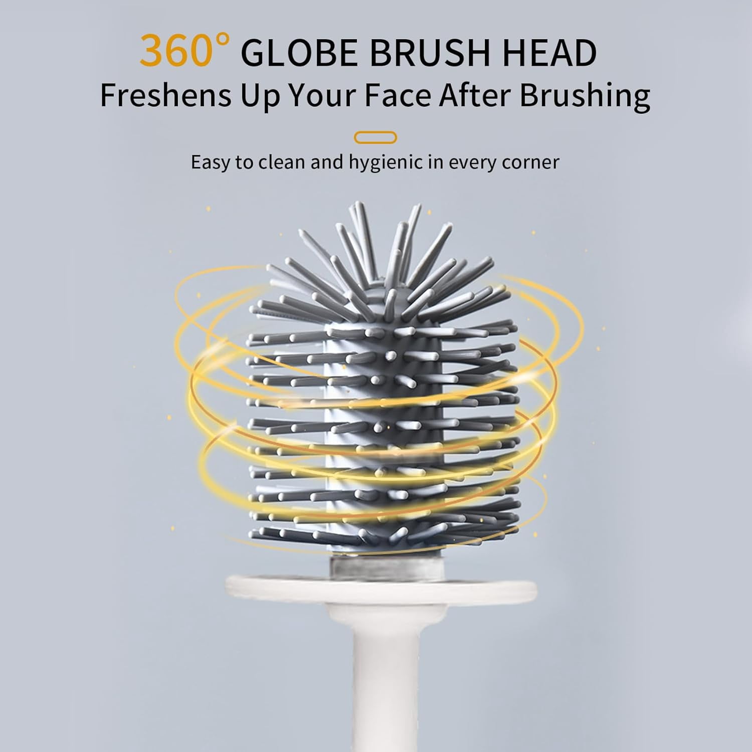 ABPETE Toilet Brush Set, Bathroom Accessories, Toilet Bowl Cleaners, Deep Cleansing Multifunctional Hanging Toilet Brush Set for Bathroom(Pearl White)