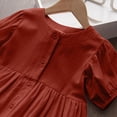 thumbnail image 4 of HCNTES Little Kids Big Kids Girls Summer Dress Ruffle Short Sleeve Casual Beach Dress for Toddler Baby Children 2T 3T 4T 5T 6T 7T 8T(3-4 Years,D01-Red), 4 of 9