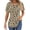 Apricot-Floral, variant on Blouses for Women Pleated Short Sleeve Tunic Tops Dressy Casual Summer Shirts