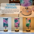 thumbnail image 3 of Touch Control Table Lamp with LED Bulb Bedside Lamp for Bedroom Living Room Pink and Teal Tie-dye, 3 of 8