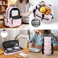 thumbnail image 5 of Garronmavis Light Pink Watercolor Bow & Tiny Heart Girls Backpack Kit, 17 Inch Sweet Girly Casual School Daypack with Insulated Lunch Pack, Pencil Case and Water Bottle Holder, 5 of 8
