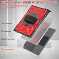 thumbnail image 3 of Dteck for Microsoft Surface Pro 9 Case 13 inch 2022,Heavy Duty Shockproof Rugged Case for Surface Pro 9 with Kickstand and Hand Strap, Compatible with Type Cover Keyboard,Red, 3 of 9