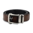 thumbnail image 4 of Brown Vegan Leather Comfort Fit Ratchet Belt Adjusts From 28 to 48 Inches, 4 of 5