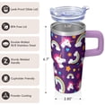 thumbnail image 3 of 20OZ Unicorn Themed Tumbler with Handle Insulated Mug for Hot Cold Beverages Great Presents for Women Unicorn Fans Perfect for Birthday Christmas and Concert Nights, 3 of 6