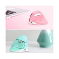 thumbnail image 4 of Delux M618mini Wireless Mouse Dual-mode Rechargeable 2.4GHz Ergonomic Vertical Bluetooth-compatible Mice for Computer - Mint Green, 4 of 5