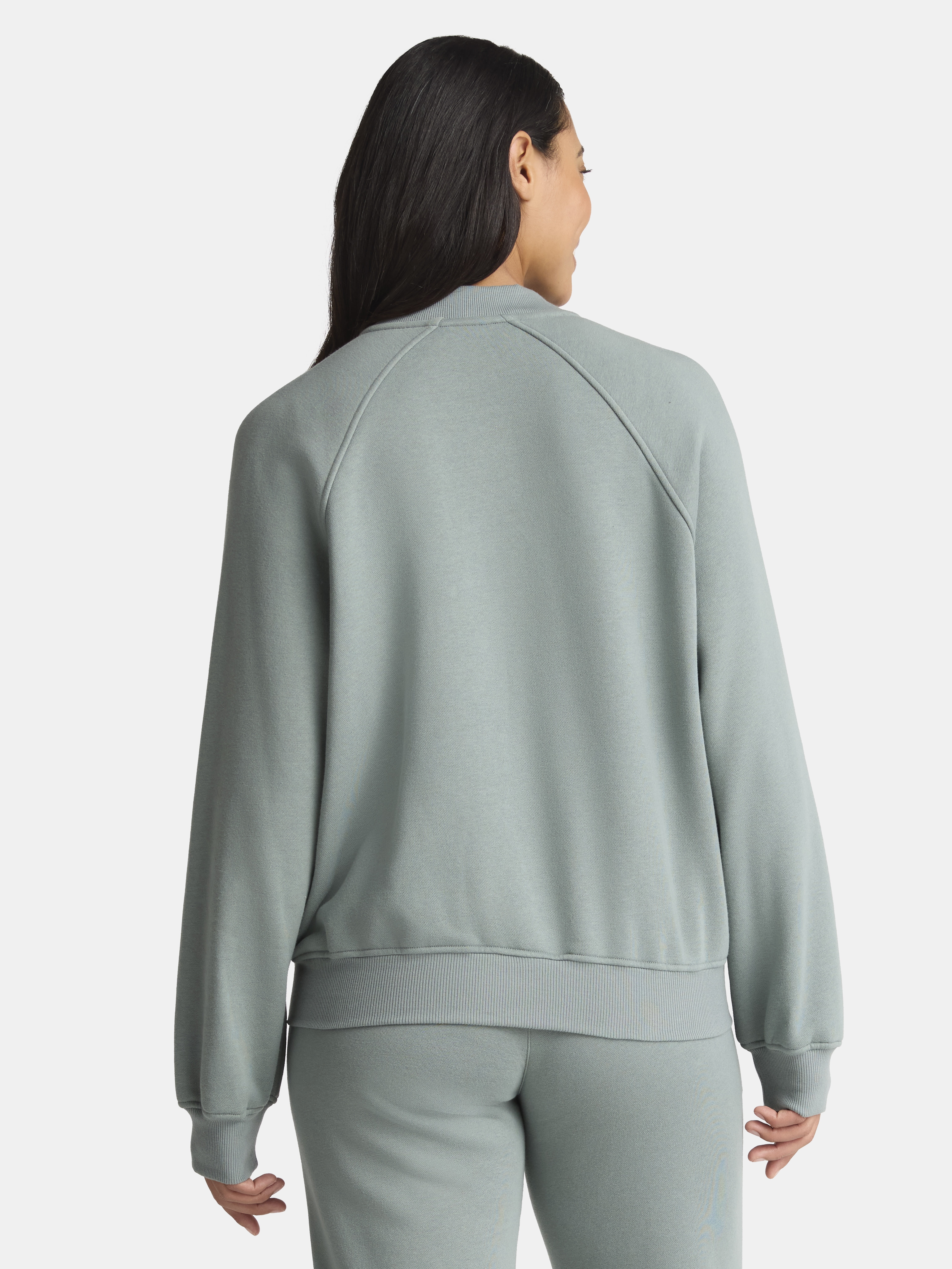Athletic Works Women's Zip Front Fleece Bomber Jacket, Sizes XS-XXXL