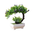 thumbnail image 2 of Potted Plants Simulation Flowers, Artificial Plants Bonsai Green Flowers Fake Plants for Yard Patio Living Room TV Cabinet Dining Table, 8 Inches, 2 of 7