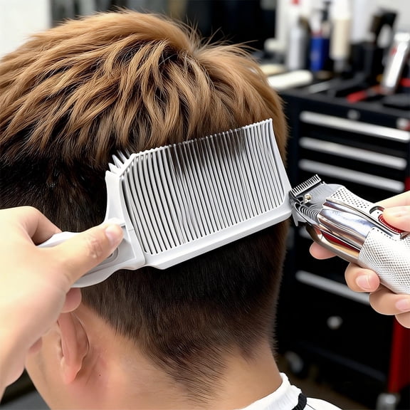 Hair Cutting Comb with Curved Gradienter Design for Precise Fade and Salon Styling at Home