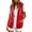 Red, variant on Sleeveless Hoodie Women Summer Fall Casual Zip Up Jacket Hooded Sweatshirt with Pockets Vest Outerwear