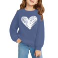 thumbnail image 4 of Mercatoo Teen Girls Oversized Pullover Sweatshirts Cute Heart Graphic Crew Neck Sweatshirts Kids Cotton Loose Long Sleeve Sweater, 4 of 7