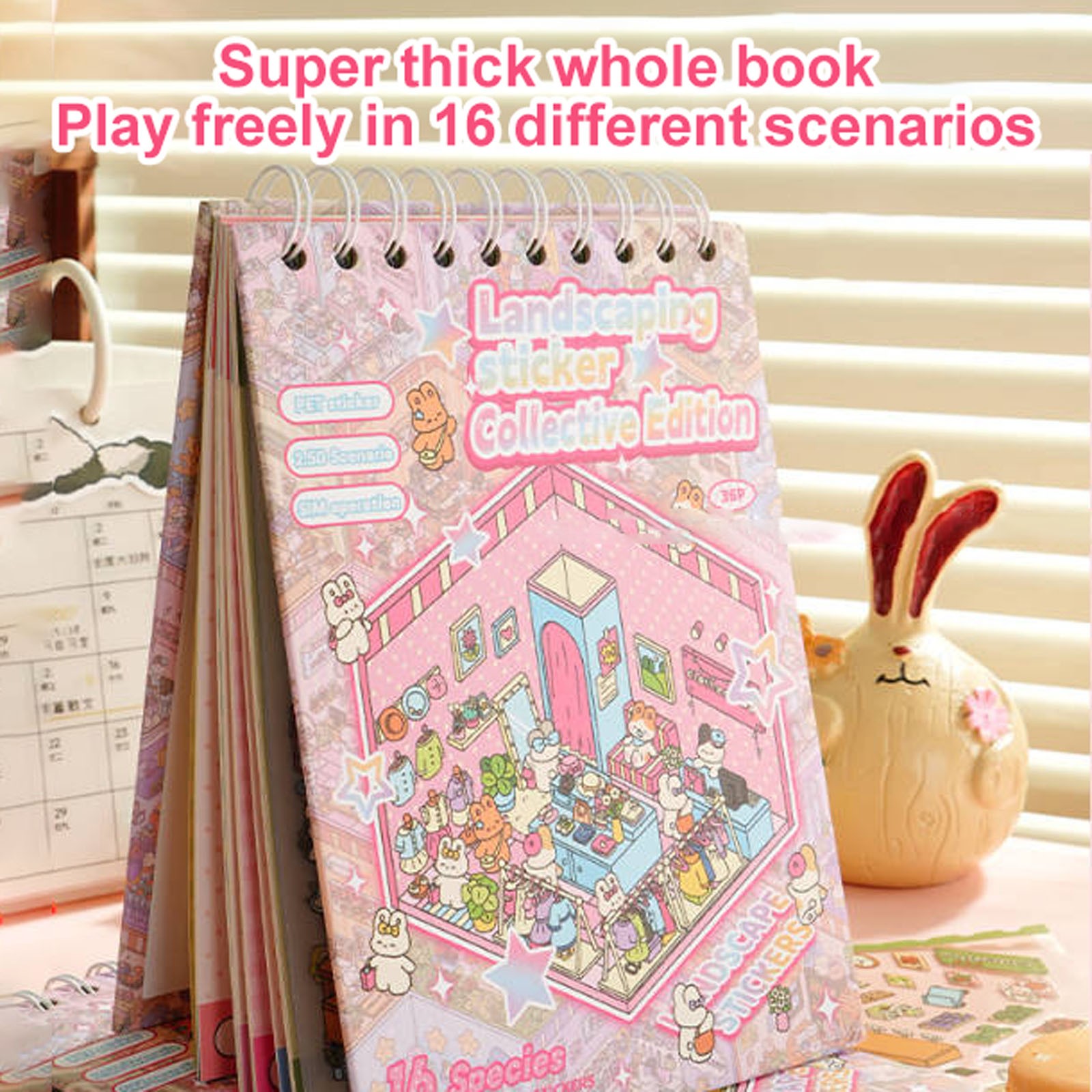 Libro De Pegatinas 3D DIY – Set De 4 Escenas Reutilizables, Incluye Pinzas Y Pegatinas De Alta Calidad, Para Aliviar El Estrés Y Decorar