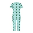 thumbnail image 5 of Censtreet Christmas Women's Pajama Set Short Sleeve Shirt and Capri Pants Sleepwear Pjs Sets with Pockets Multiple choices for families, 5 of 5