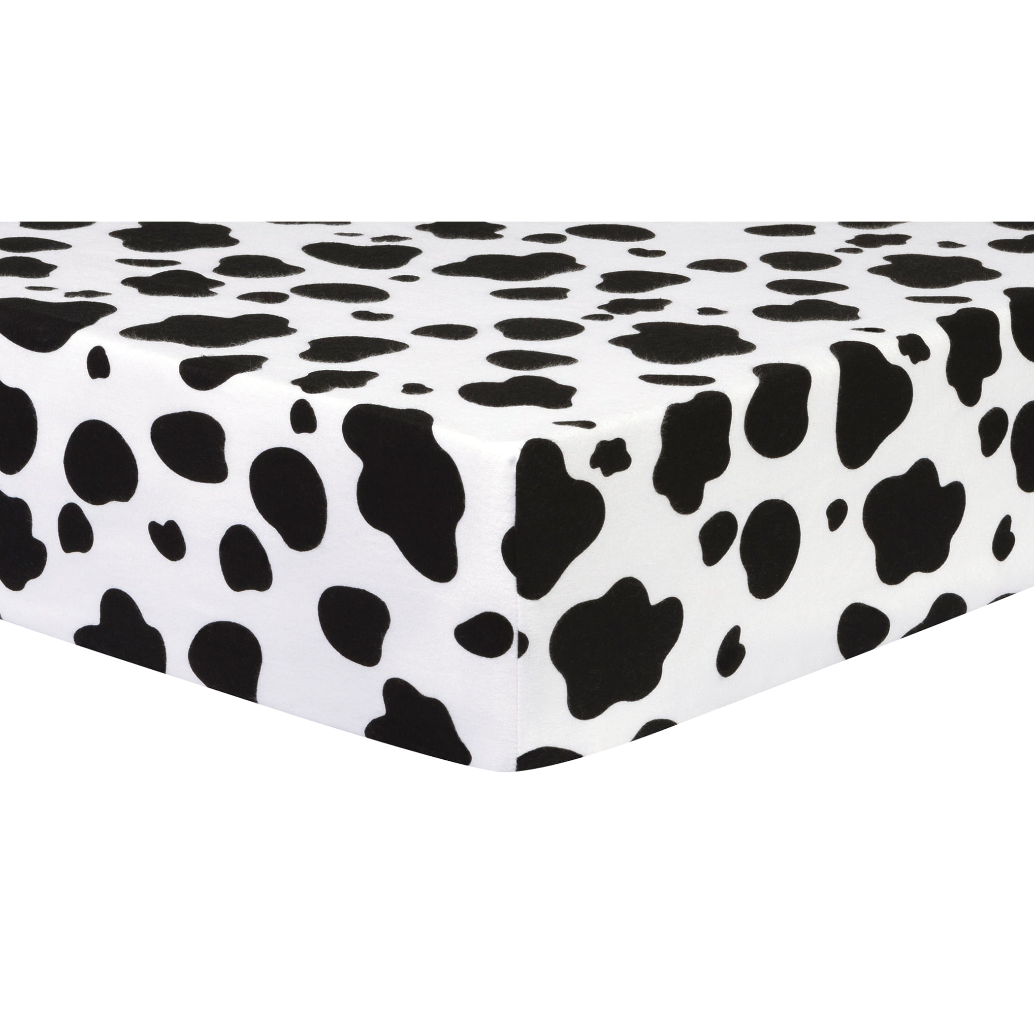 cow print crib sheet