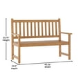 thumbnail image 5 of Flash Furniture Adele Commercial Grade Indoor/Outdoor Patio Acacia Wood Bench Brown (LTS0525BR), 5 of 10
