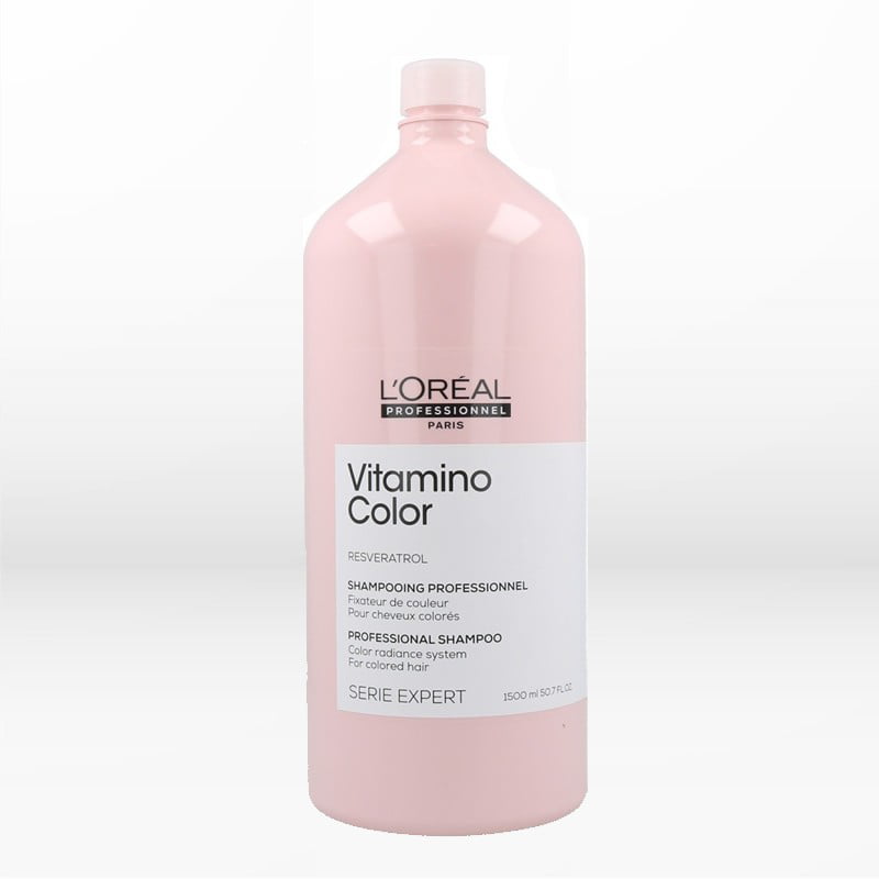 L'Oreal Professionnel Vitamino Color Shampoo | Protects & Preserves Hair Color | Prevents Damage Adds Vibrancy & Enhances Shine | For Color Treated Hair | 16.9 Fl. Oz. -