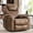 Brown, variant on MEETWARM Massage Recliner with Heat, Swivel, Rocker, USB Ports & Cup Holders, Gray