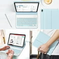 thumbnail image 6 of Shockproof Smart Stand Case with Pencil Holder Bluetooth Keyboard for iPad Mini 6th Generation 8.3 inch 2021 Blue, 6 of 6