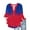 Multicolor#4, variant on Feancey Women's Patriotic Blouse Dressy 3/4 Ruffle Sleeve Henley Shirts 4th of July Casual Button V Neck Tops Loose Fit Dressy Patriotic T-Shirts Multicolor XXL