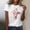 Multicolor, variant on Hueook Peasant Blouse Tshirts Shirts for Women Going Out Tops Women's Fashion Floral Print Round Neck Short Sleeve Multicolor 2X