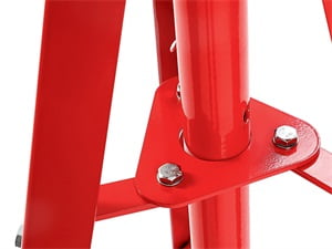 Kojem 2 Ton Under Hoist Tripod Stand for Garages Repair Shops Adjustable Height High Lift Jack Stand 55-5/8" - 79-1/2" Hoist Jack Stand Red Powder Coated Heavy Duty Steel