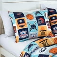 thumbnail image 6 of Chezmoi Collection 4-Piece Kids Multi-Color My Sports Basketball Baseball Football Soccer Microfiber Comforter Set, Full/Queen, 6 of 8