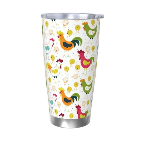 

Goofa Chickens A for 20 oz Skinny Tumbler Stainless Steel Coffee Mug Slim Vacuum Insulated Travel Cup Car Cup-Without Straw