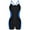 Black/Blue, variant on Women's One Piece Boyleg Swimsuits Athletic Training Swimwear Womens Bathing Suits