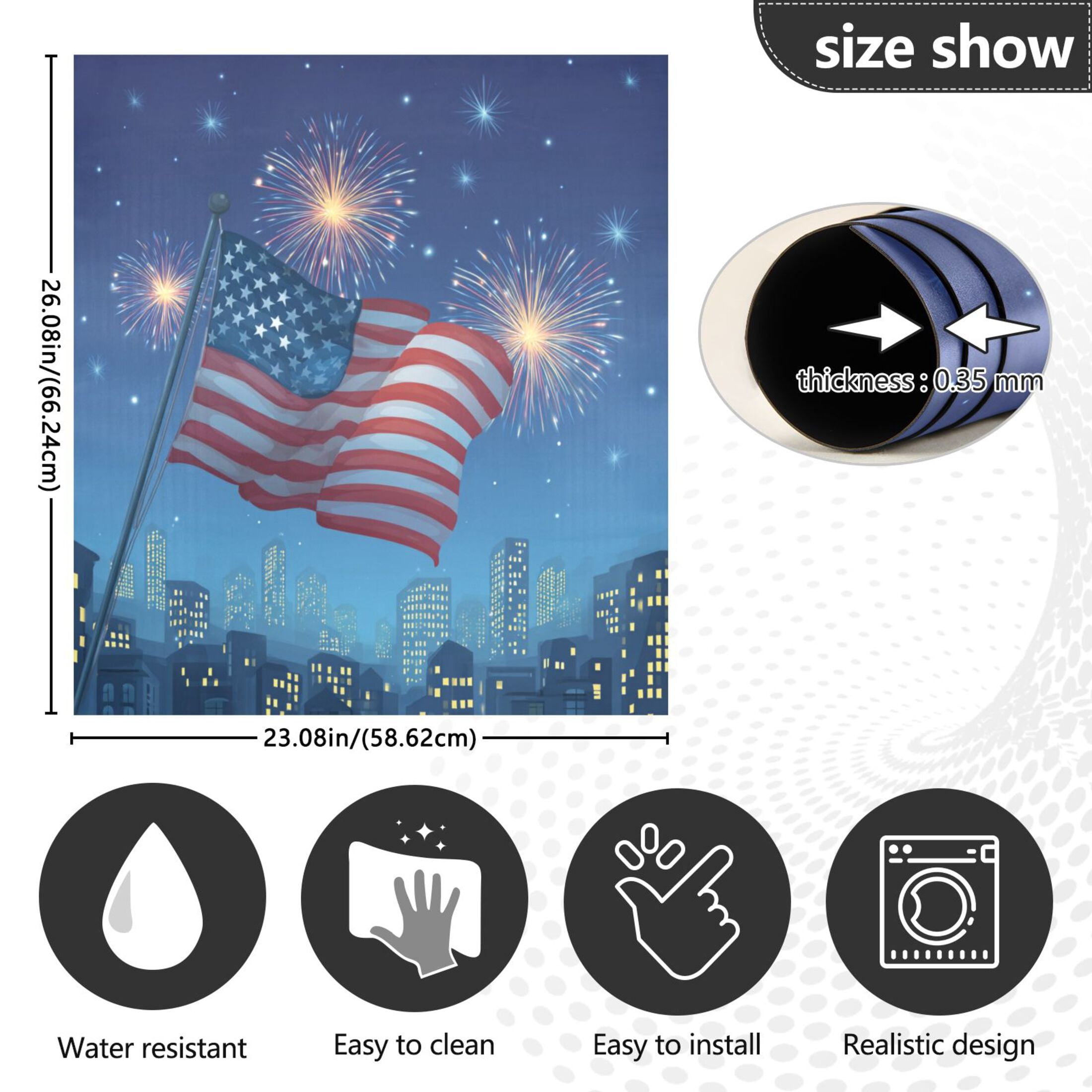 Dishwasher Sticker Magnetic Dishwasher Sticker Magnetic Decorative Sticker Refrigerator Sticker Dishwasher Decorative Stickers American Flag Fireworks