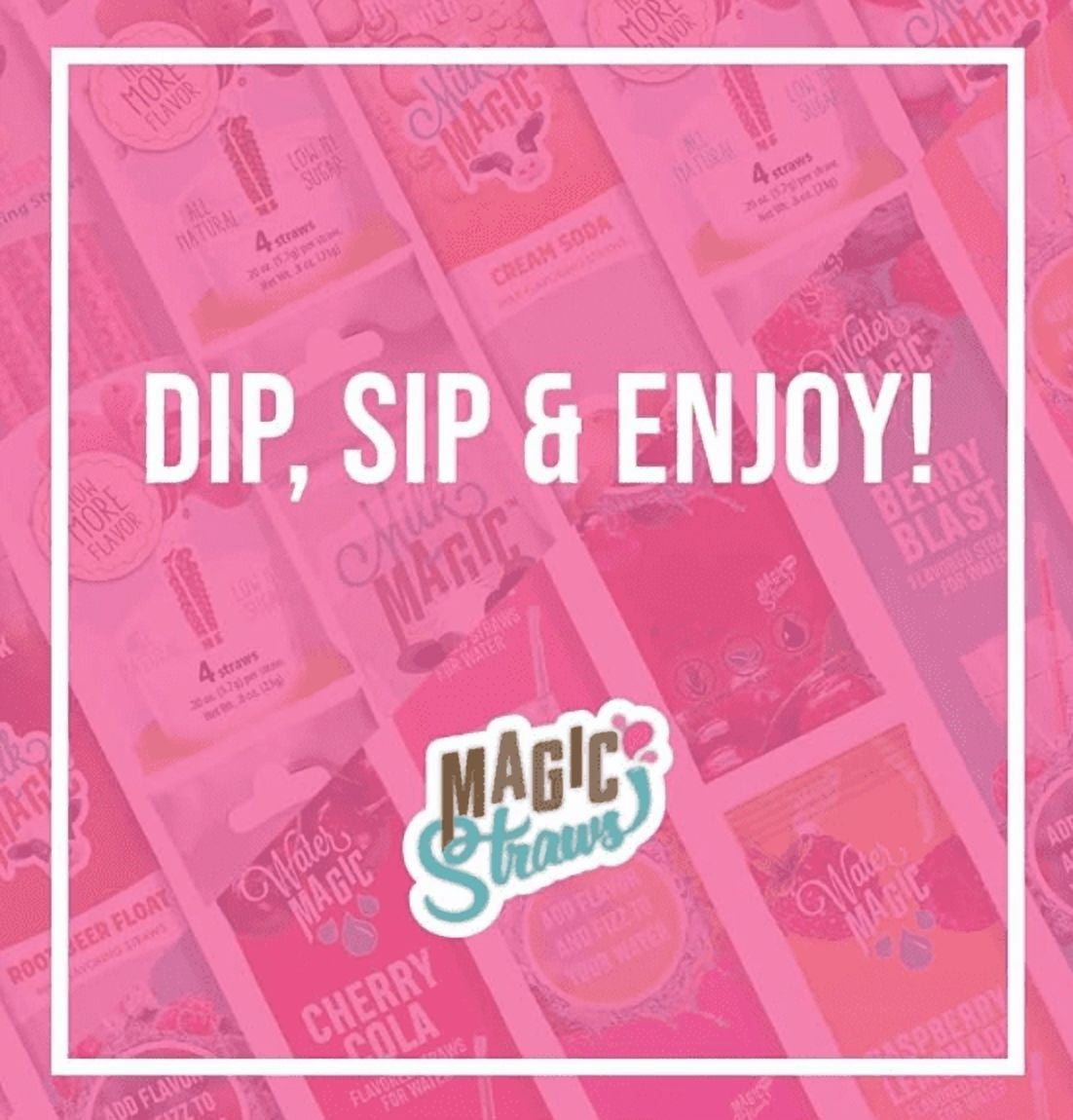 (6 pack) Milk Magic Birthday Cake Milk Flavoring Straws 4 Count