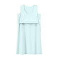 thumbnail image 6 of Ailaofu Nightgowns for Women Cotton Nightgown House Dress Short Sleeve Dress Embroidered Lounge Dress With chest pad, 6 of 6
