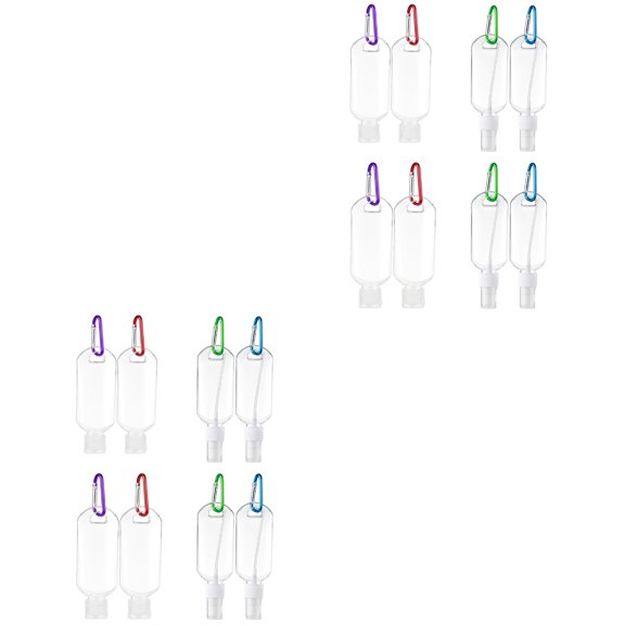 MLINS 16 pcs Travel Bottles Hand Bottles Keychain Containers with Buckles