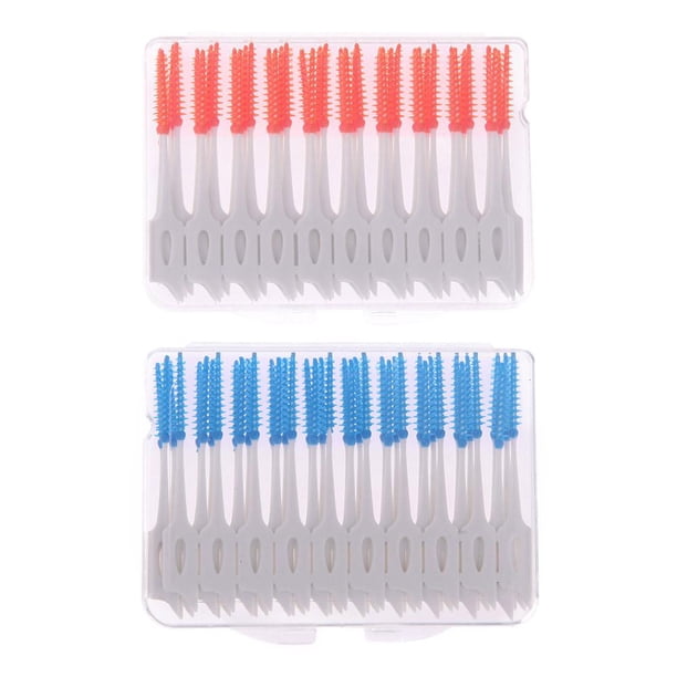 80 unids/caja cepillos interdentales dientes suaves limpieza Dental cuidado bucal selección de hilo dental Tmvgtek Oficina Multiescena Multifunción