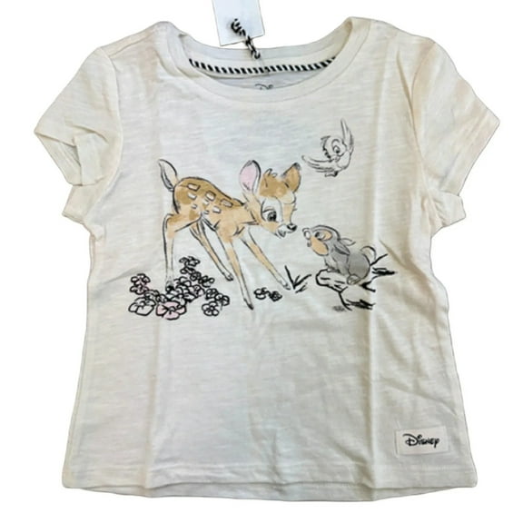 Disney's Bambi and Thumper Ivory Toddler Girl's T-Shirt (size 4T)
