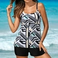 Fanxing Two Piece Tankini for Women Summer Stripes Tankini Swimsuit