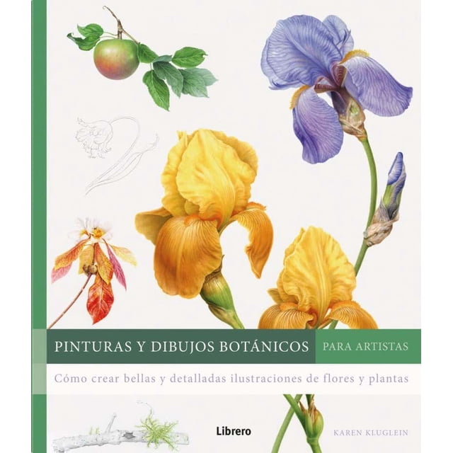 Pinturas y Dibujos botánicos para artistas LIBRERO Pasta Blanda