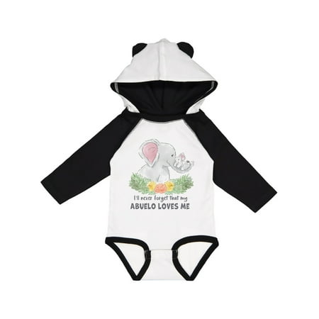 

Inktastic I ll Never Forget That my Abuelo Loves Me Cute Elephants Gift Baby Boy or Baby Girl Long Sleeve Bodysuit