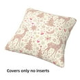 thumbnail image 3 of Throw Pillow Covers, Deer Bells Moon Christmas Tree Soft Square Pillow Cases with Invisible Zipper for Couch Bed Sofa, Farmhouse Fall Home Decor 12"x12", 3 of 7