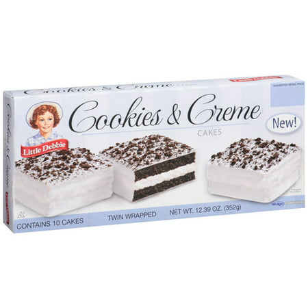 Little Debbie Cookies and Creme Cakes, 10 ct, 12.39 oz - Walmart.com