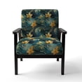 thumbnail image 4 of Designart "Exploratory Inner Harmony Meditation III" Yellow Floral Upholstered Accent Chair - Cottage Arm Chair For Bedroom, 4 of 7